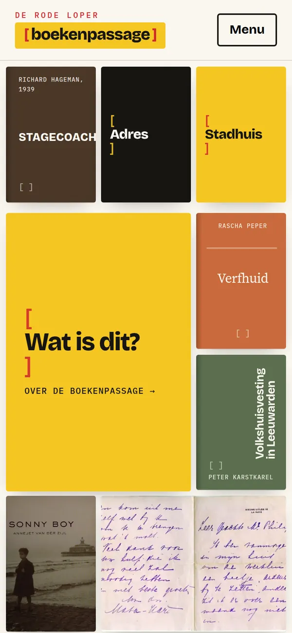 boekenpassage.nl mobiele weergave