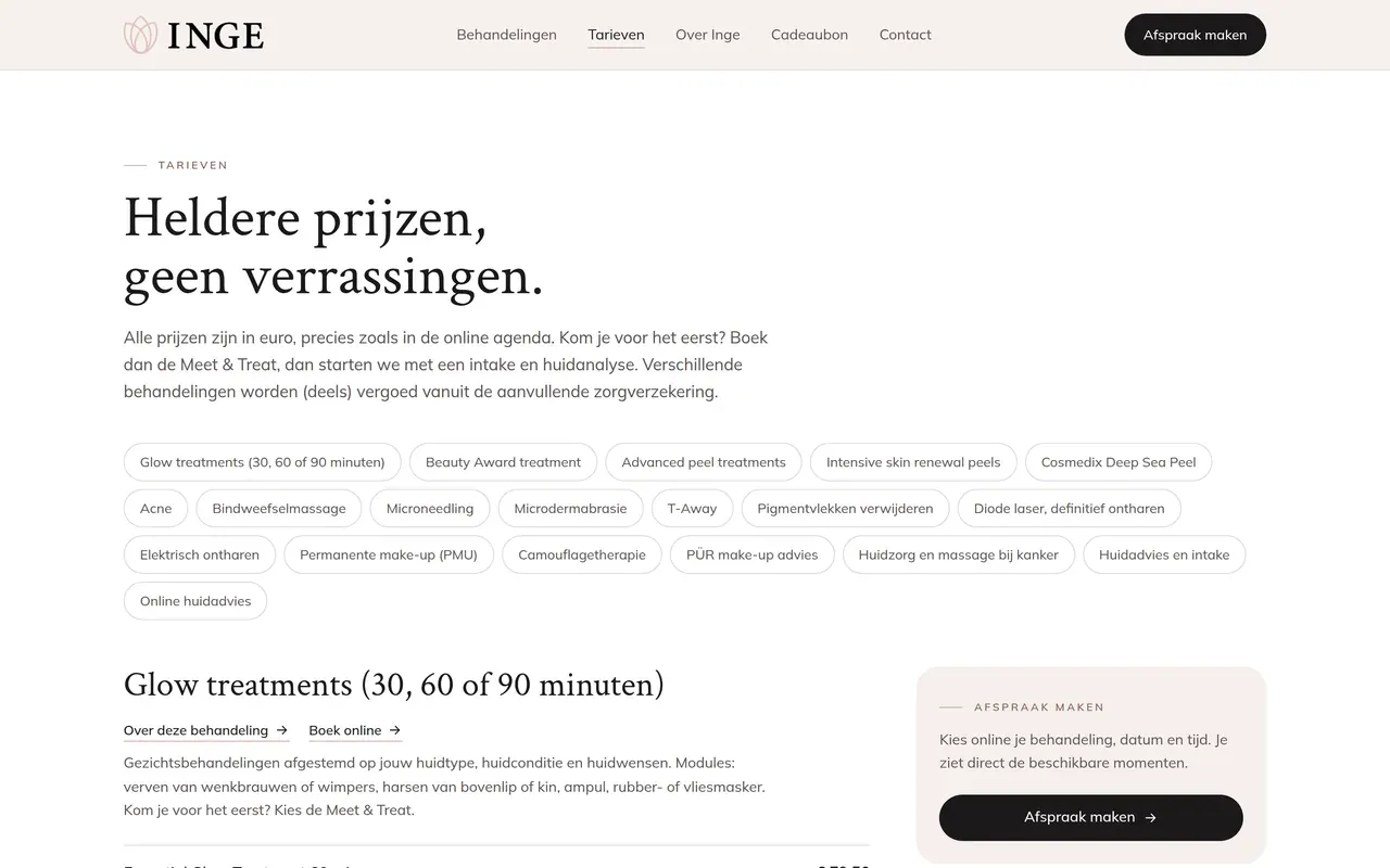 inge-schoonheidssalon.nl detailweergave