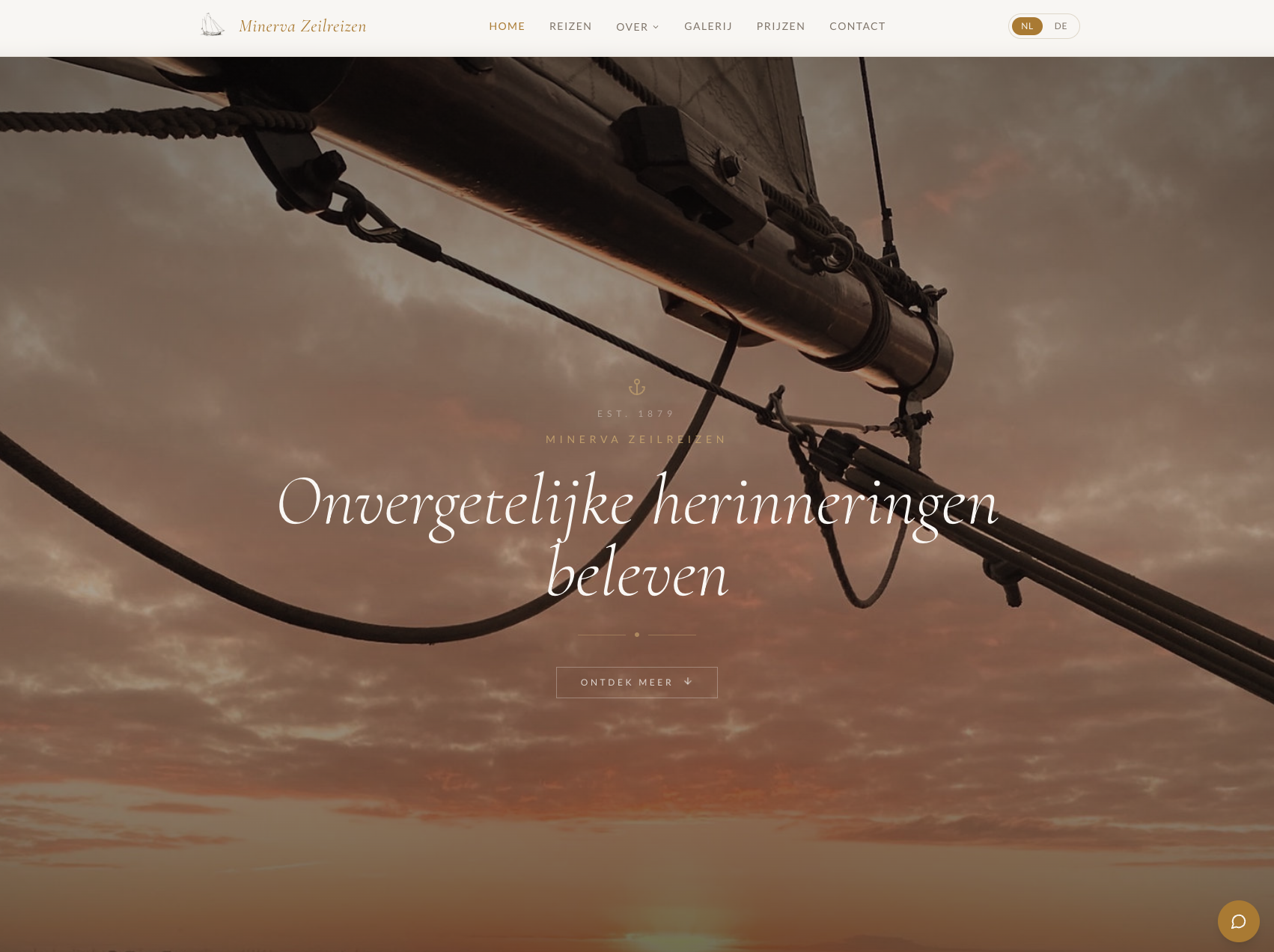Minerva Zeilreizen — website laten maken door StudioFab webdesigner Friesland