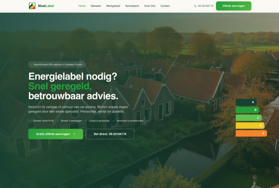 MoaiLabel — website laten maken door StudioFab webdesigner Friesland