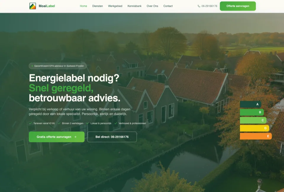 MoaiLabel website design - professionele website EPA-adviseur