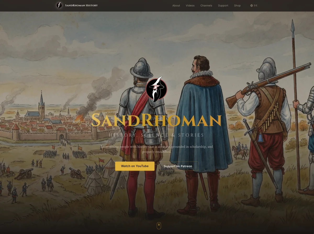 SandRhoman History — website laten maken door StudioFab webdesigner Friesland