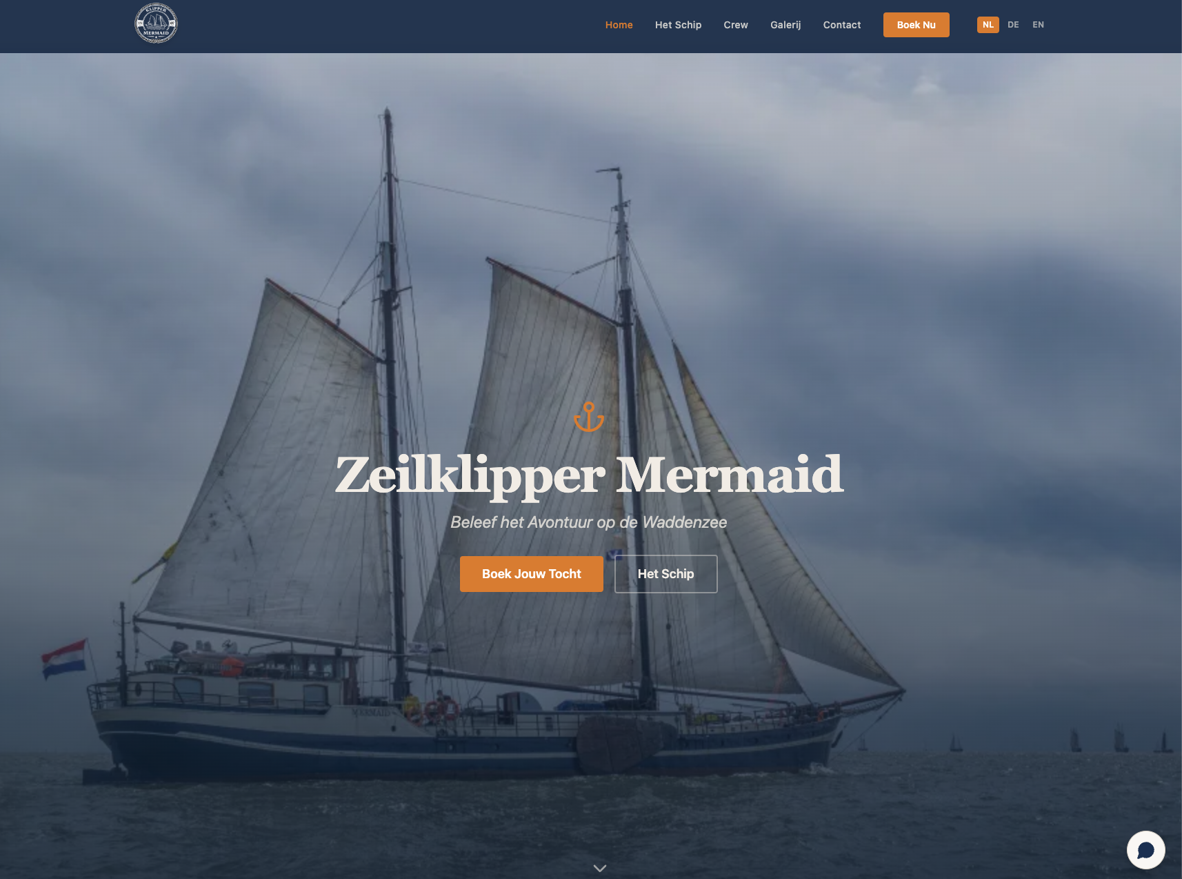 Zeilklipper Mermaid — website laten maken door StudioFab webdesigner Friesland