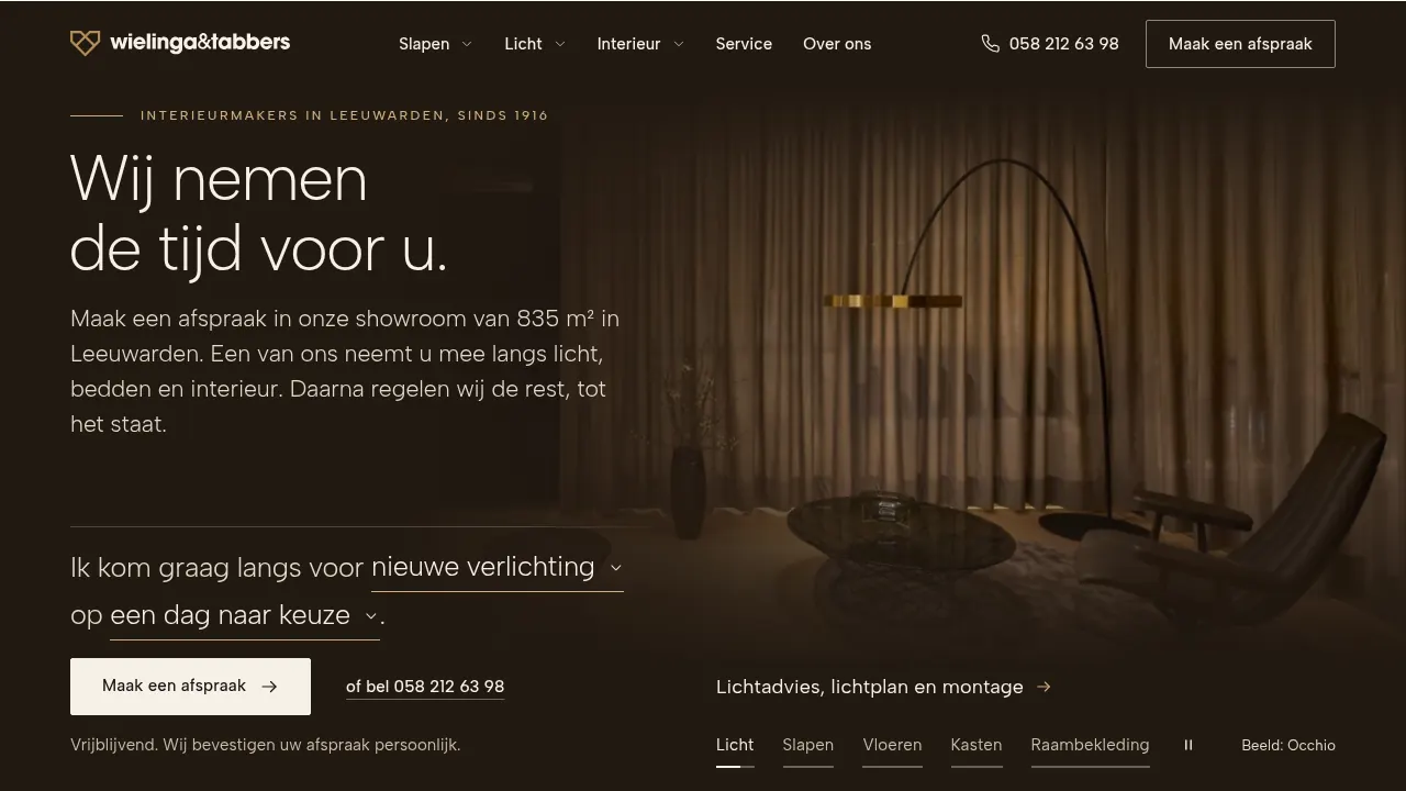 Wielinga & Tabbers — website laten maken door StudioFab webdesigner Friesland
